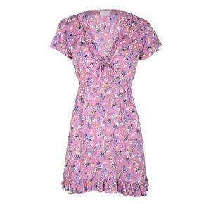 NWOT Auguste the Label purple floral mini dress